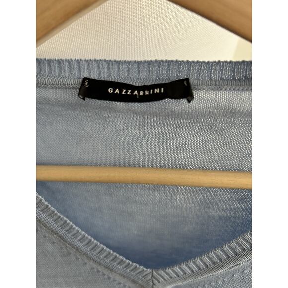 Made In Italy Cotton Extra Fine Blue Sweater L Preppy Coastal Old Money Summer - Picture 2 of 13